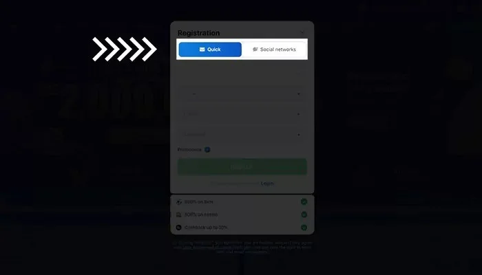 1win create an account